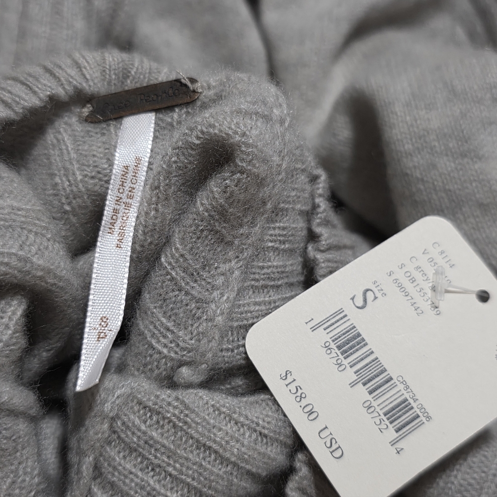 Free People Aubrey Cashmere Turtleneck Sweater in Grey Size Small NWT - Picture 4 of 4